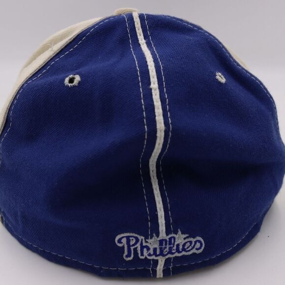 ew Era Vintage Y2K Phillies White & Blue Fitted Cap Size 7 1/2 - Picture 8 of 16